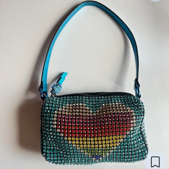 Kurt Geiger Crystal Heart Bag Nwot Rare - Picture 4 of 10